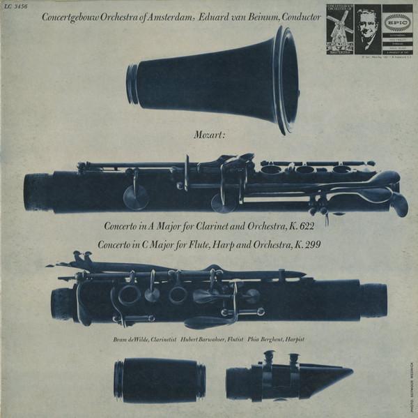 Wolfgang Amadeus Mozart, Concertgebouworkest, Eduard van Beinum - Concerto for Clarinet;Concerto for Flute and Harp